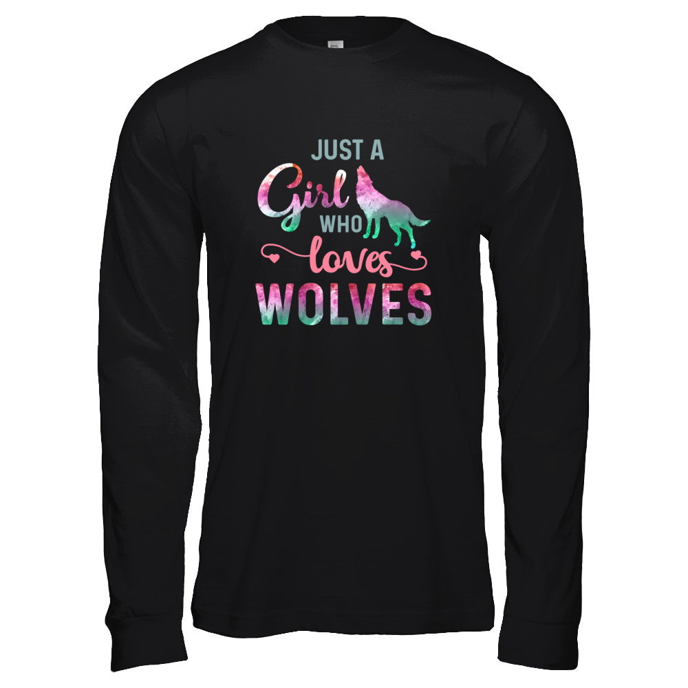 Just A Girl Who Loves Wolves Wolf Lover T-Shirt & Tank Top | Teecentury.com