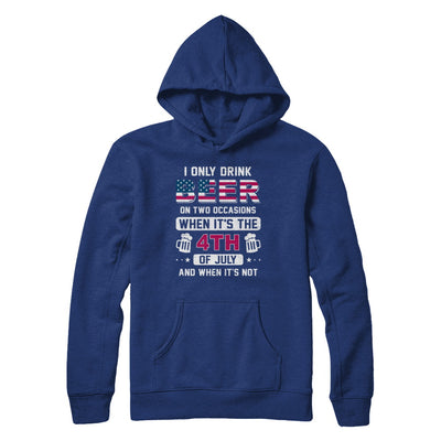 Funny Drinking Beer 4Th Of July Party American Flag T-Shirt & Hoodie | Teecentury.com