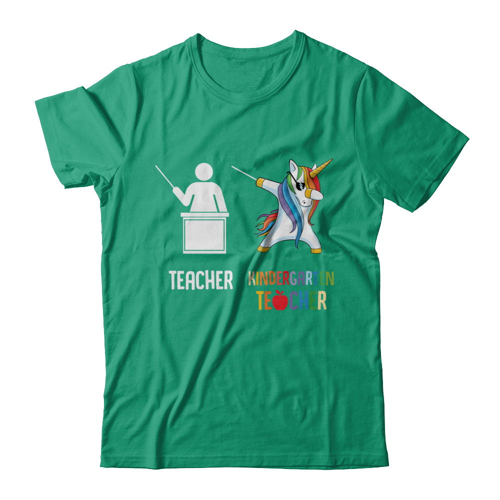 Dabbing Unicorn Kindergarten Teacher Funny Gifts Dab T-Shirt & Hoodie | Teecentury.com