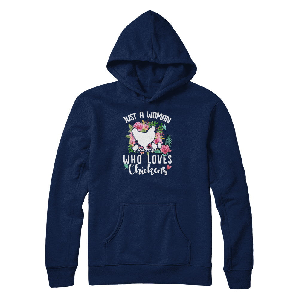 Just A Woman Who Loves Chickens T-Shirt & Tank Top | Teecentury.com