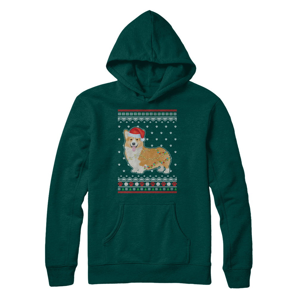 Corgi Christmas Ugly Sweater Lights Dog Xmas Gift T-Shirt & Sweatshirt | Teecentury.com