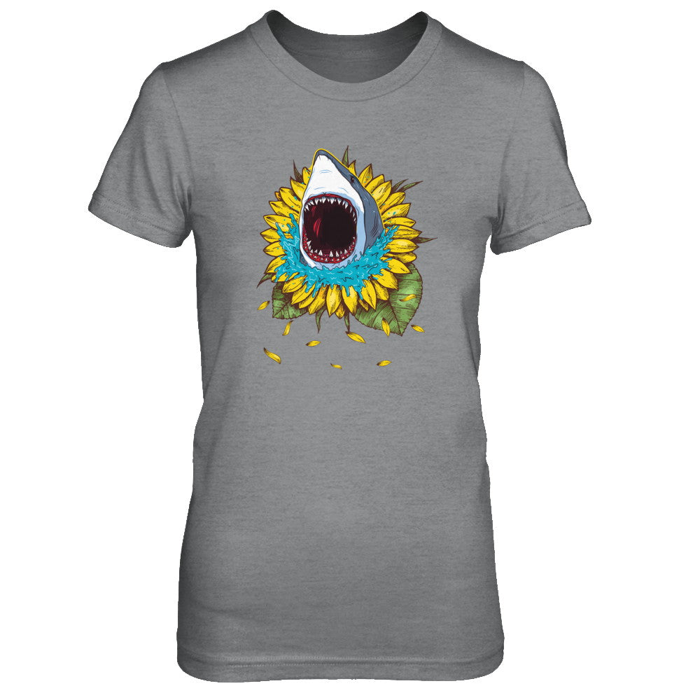 Shark Sunflower Funny Shark Lover Gift T-Shirt & Tank Top | Teecentury.com