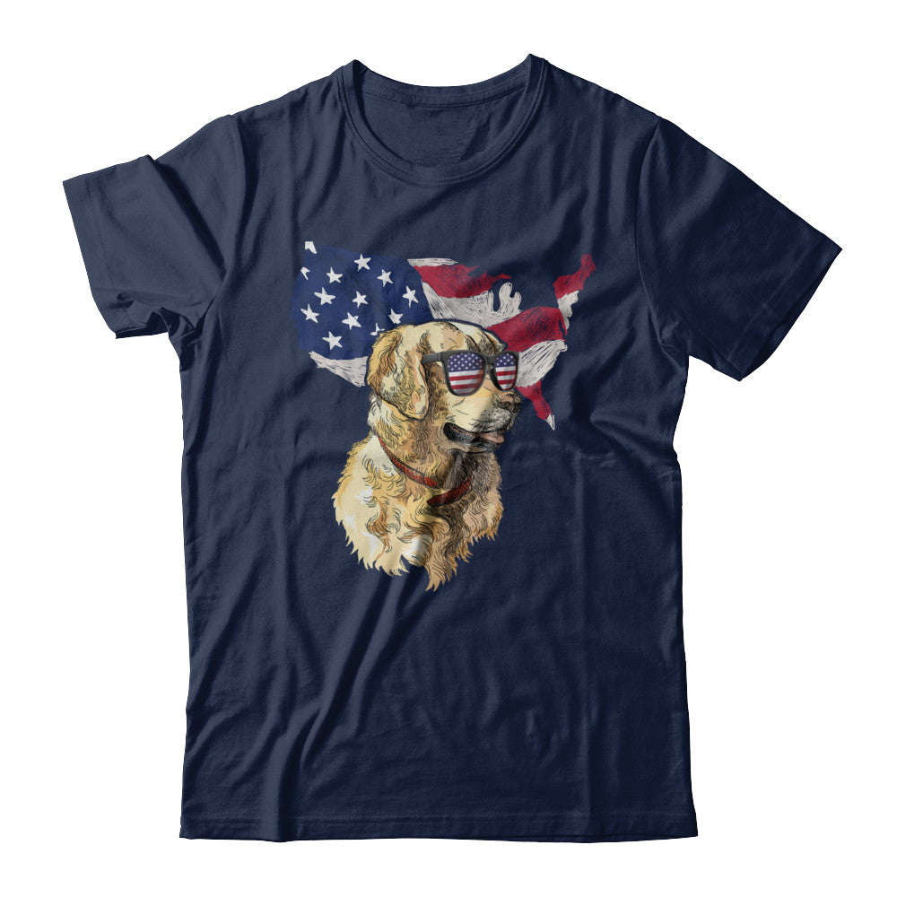 Funny Patriot Golden Retriever Dog 4Th Of July American Flag T-Shirt & Hoodie | Teecentury.com