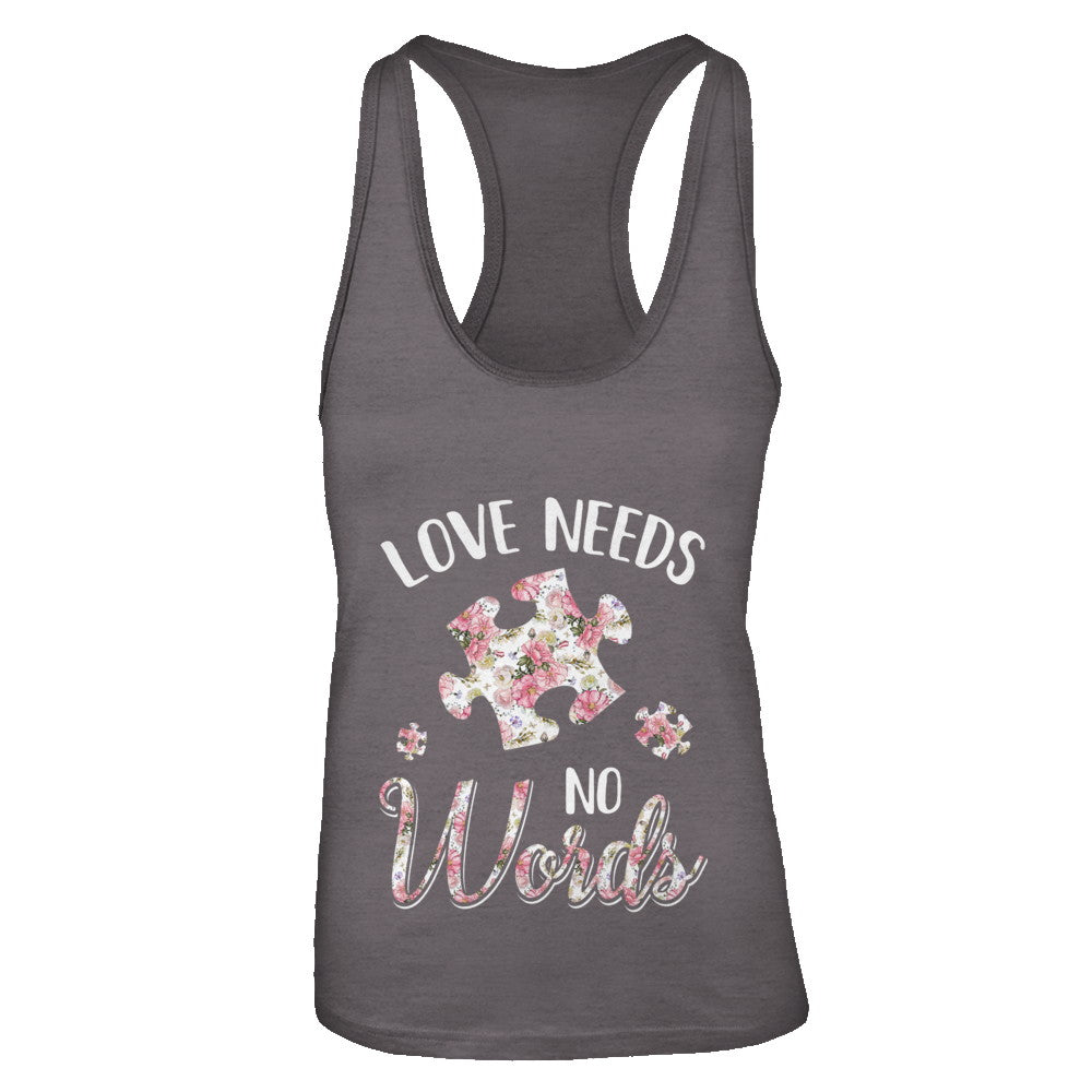 Love Needs No Word Autistic Sign Autism Awareness T-Shirt & Tank Top | Teecentury.com