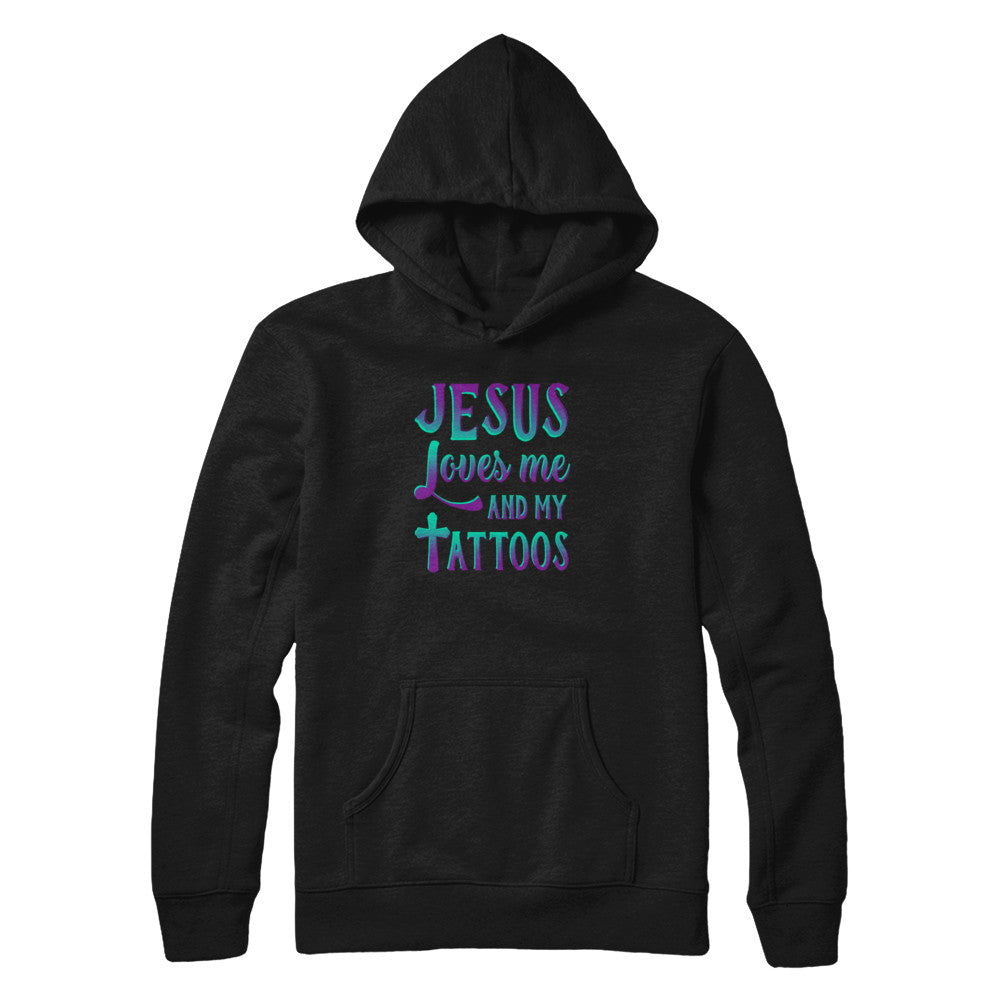 Jesus Just Love Me And My Tattoos Christian T-Shirt & Tank Top | Teecentury.com