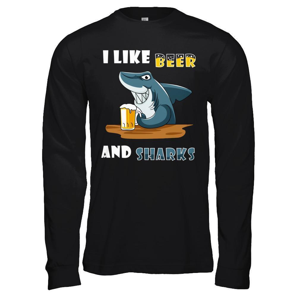 I Like Beer And Sharks T-Shirt & Hoodie | Teecentury.com