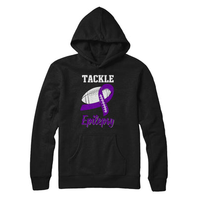 Football Survivor Tackle Purple Epilepsy Awareness T-Shirt & Hoodie | Teecentury.com