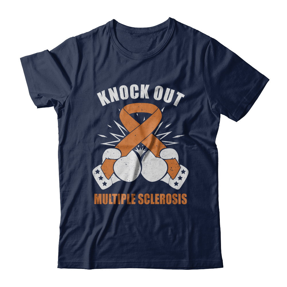 Boxing knock out Multiple Sclerosis Awareness Support T-Shirt & Hoodie | Teecentury.com