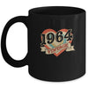 58th Birthday Gifts Classic Retro Heart Vintage 1964 Mug Coffee Mug | Teecentury.com