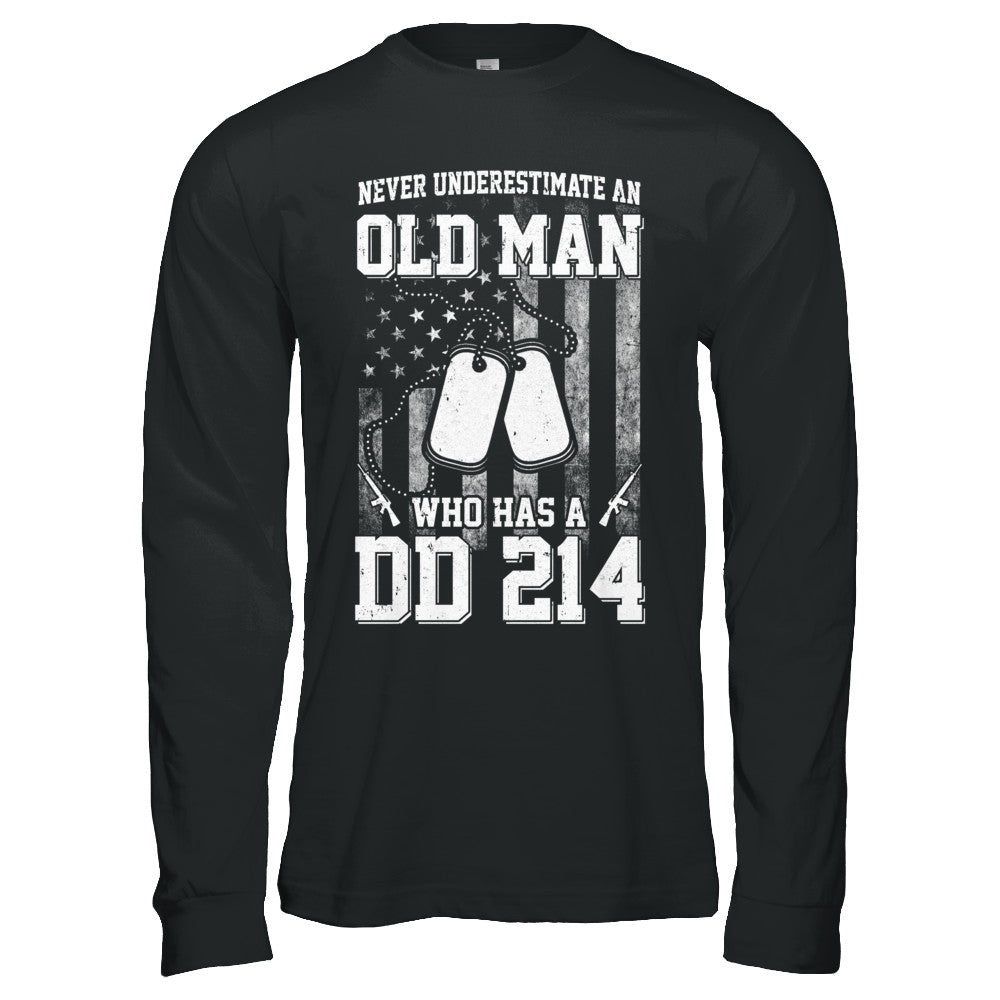 Never Underestimate An Old Man Who Has DD214 T-Shirt & Hoodie | Teecentury.com