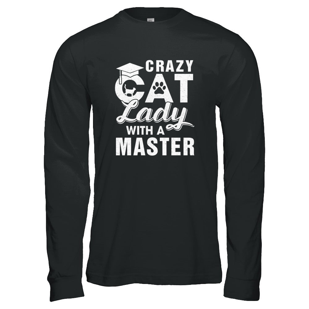 Funny Crazy Cat Lady Masters Degree Gradute Gift T-Shirt & Tank Top | Teecentury.com