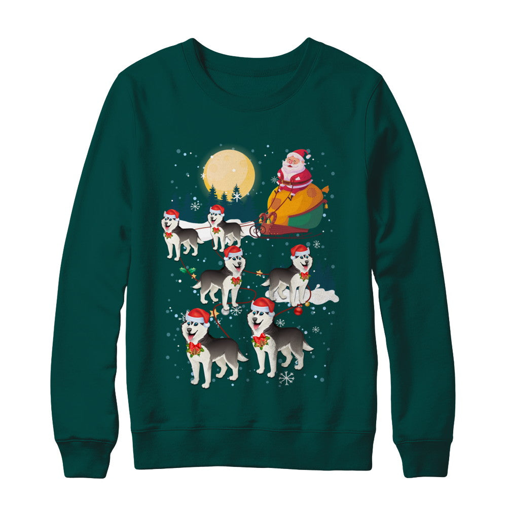 Dog Reindeer Siberian Husky Christmas Gift T-Shirt & Sweatshirt | Teecentury.com