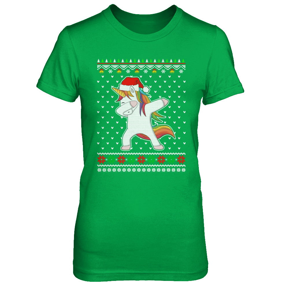 Dabbing Tangled Lights Ugly Christmas Sweater Girls T-Shirt & Sweatshirt | Teecentury.com