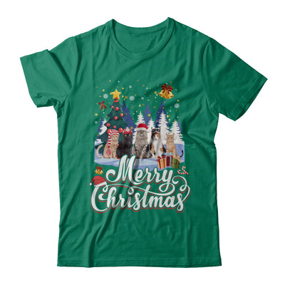 Merry Christmas Cat Women Girls Christmas Gift T-Shirt & Sweatshirt | Teecentury.com