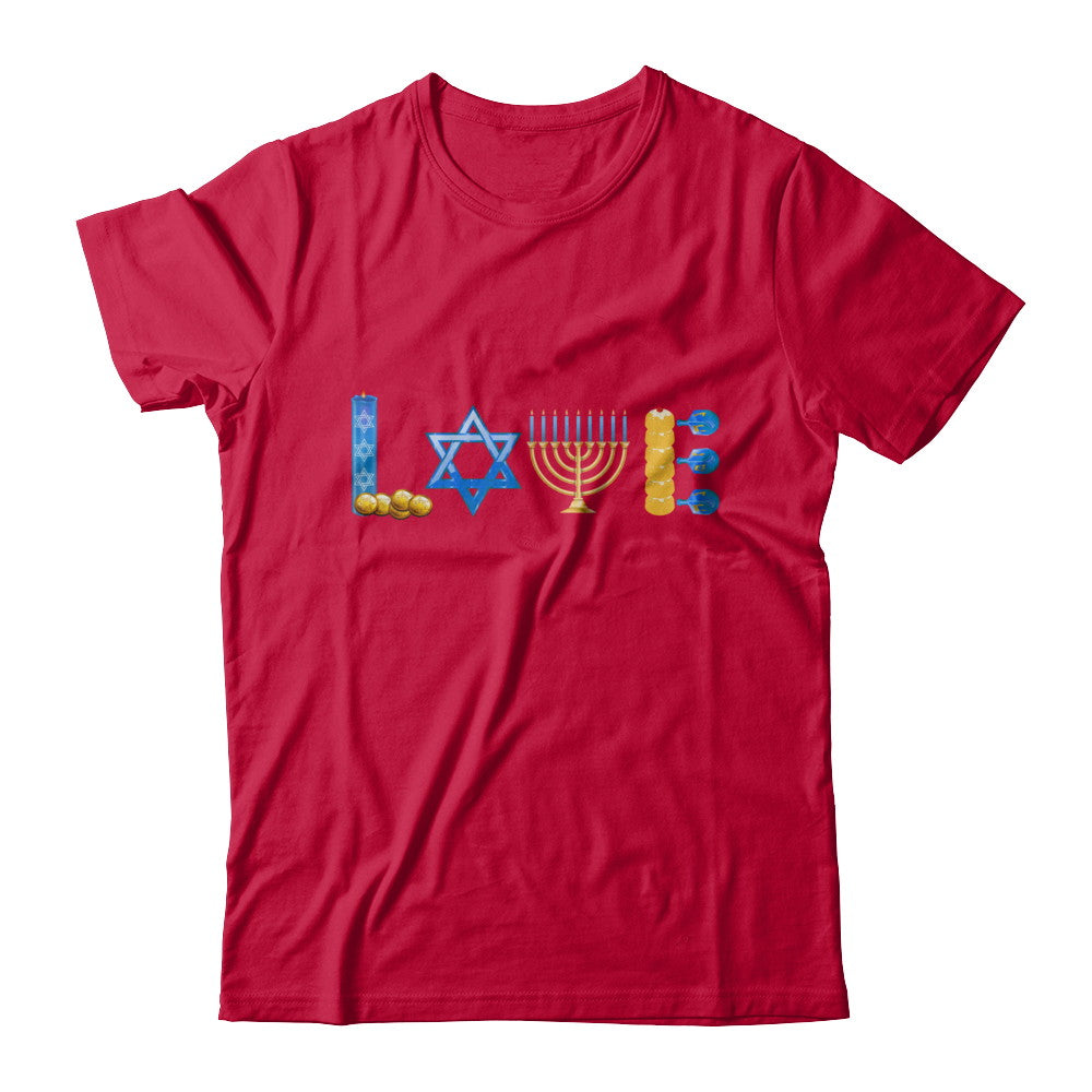 Jewish Love Happy Hanukkah Star Heart Gift T-Shirt & Sweatshirt | Teecentury.com