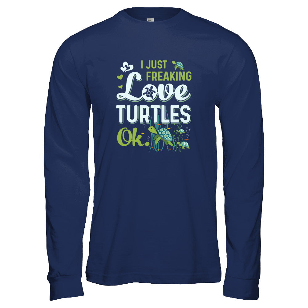 I Just Freaking Love Turtles Ok Sea Turtle Beach T-Shirt & Tank Top | Teecentury.com