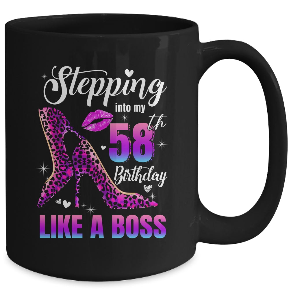 58 And Fabulous High Heels Stepping Into My 58th Birthday Mug | teecentury