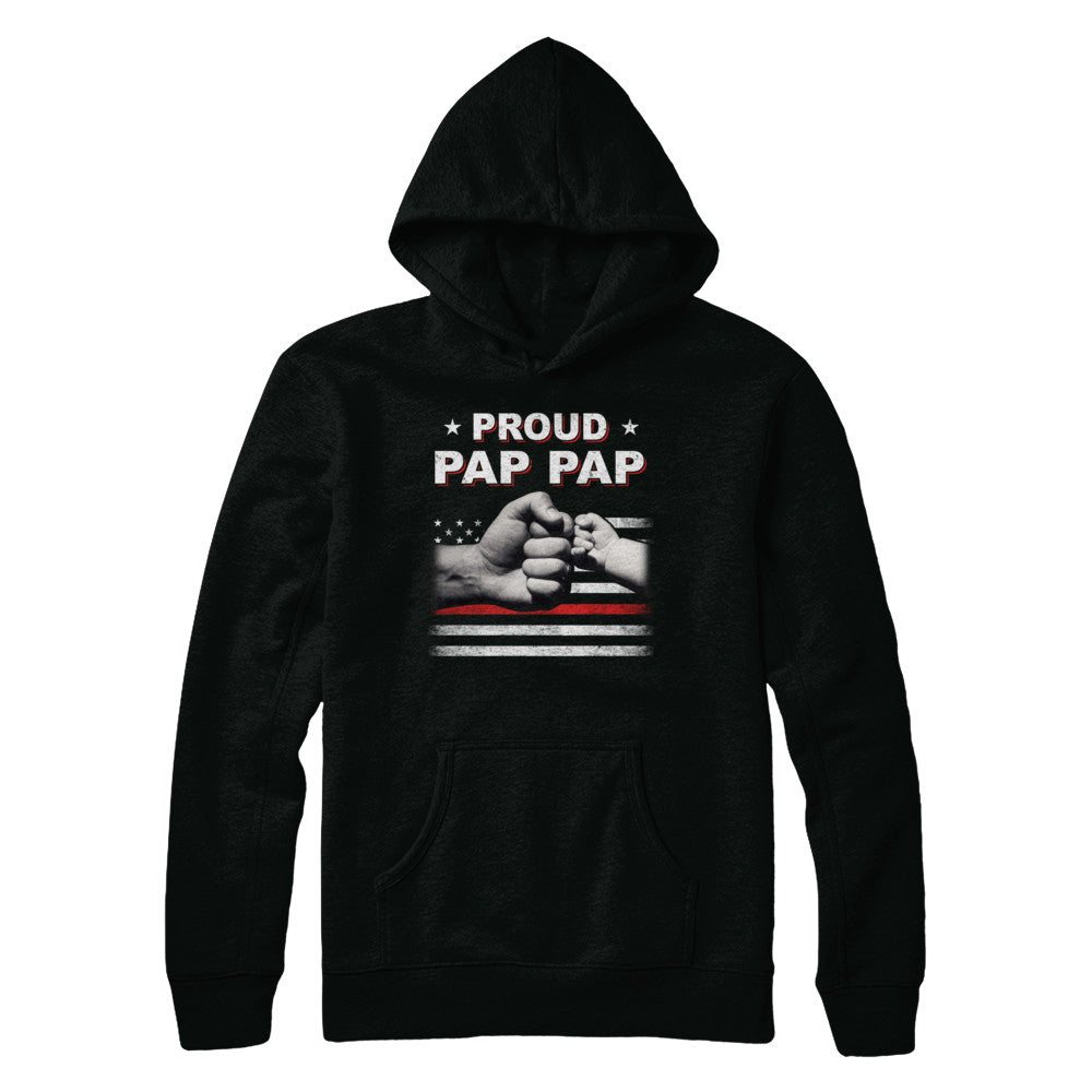 Proud Pap Pap Fireman Firefighter Thin Red Line Flag Fathers Day T-Shirt & Hoodie | Teecentury.com