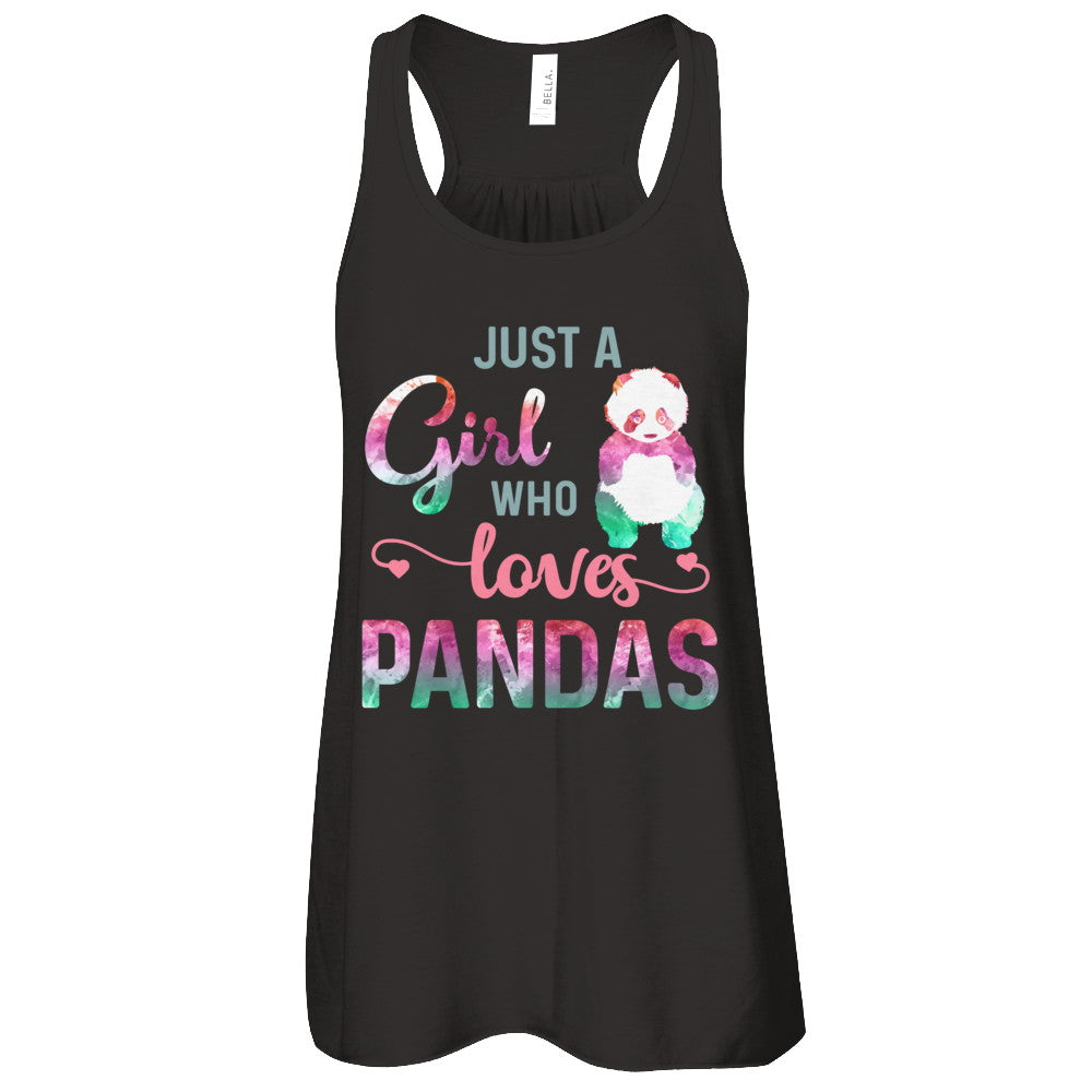 Just A Girl Who Loves Pandas Panda Lover T-Shirt & Tank Top | Teecentury.com