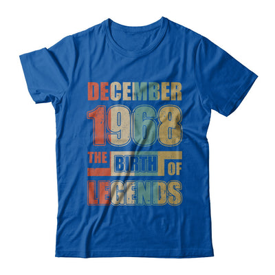 Vintage Retro December 1968 Birth Of Legends 54th Birthday T-Shirt & Hoodie | Teecentury.com