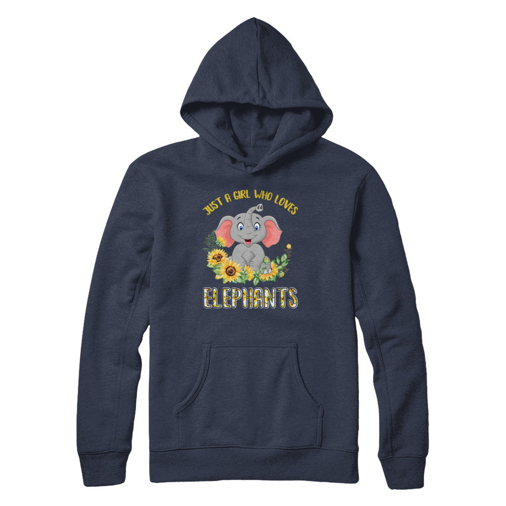 Just A Girl Who Loves Elephants And Sunflowers T-Shirt & Hoodie | Teecentury.com