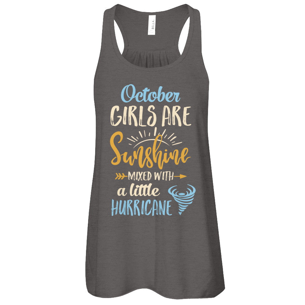 October Girls Birthday Sunshine Mixed Little Hurricane T-Shirt & Tank Top | Teecentury.com