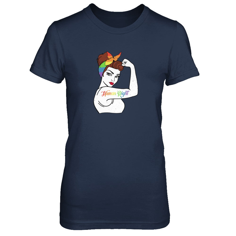 Lady Human Right LGBT Lesbian Gay Pride T-Shirt & Tank Top | Teecentury.com