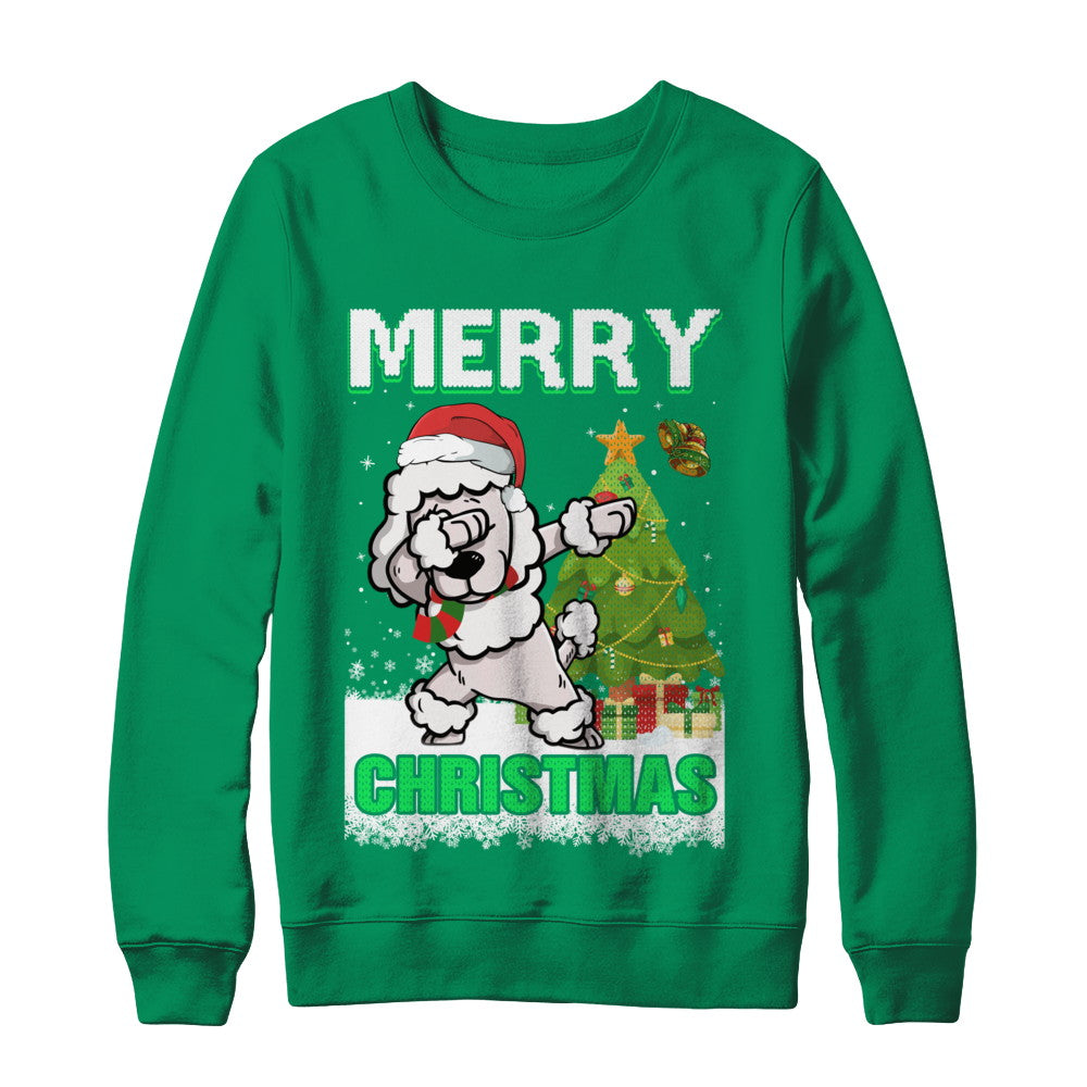 Cute Poodle Claus Merry Christmas Ugly Sweater T-Shirt & Sweatshirt | Teecentury.com