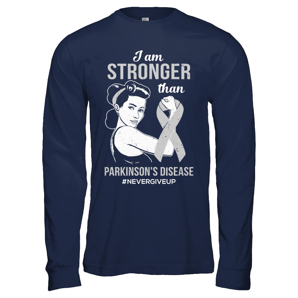 I Am Stronger Than Parkinson's Disease Awareness Support T-Shirt & Hoodie | Teecentury.com