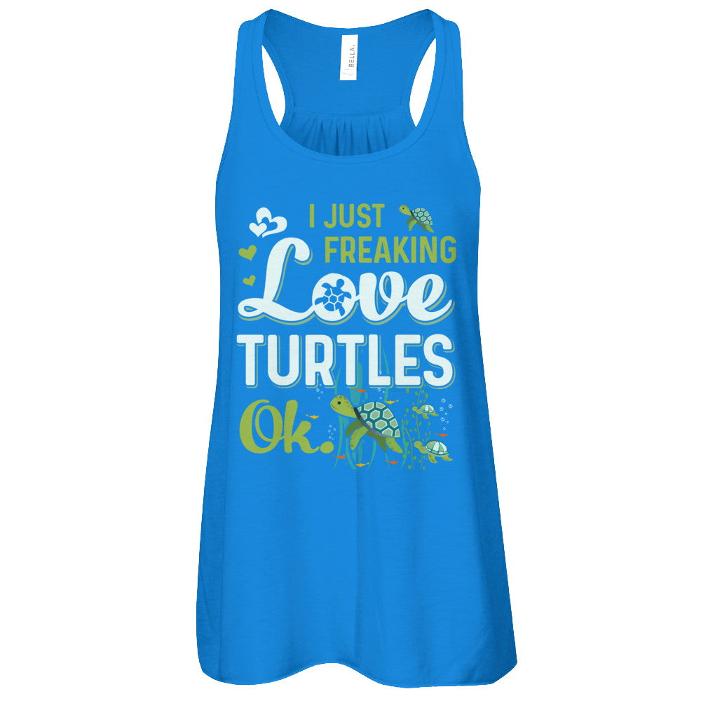 I Just Freaking Love Turtles Ok Sea Turtle Beach T-Shirt & Tank Top | Teecentury.com
