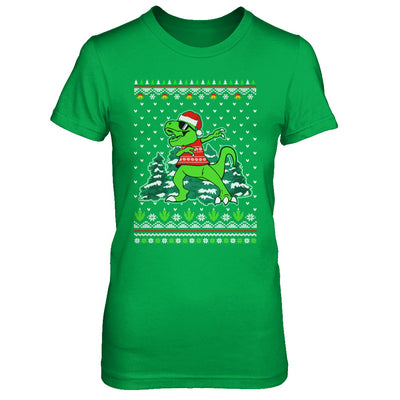 Funny Dab Dabbing Dinosaur Ugly Christmas Sweater Xmas T-Shirt & Sweatshirt | Teecentury.com