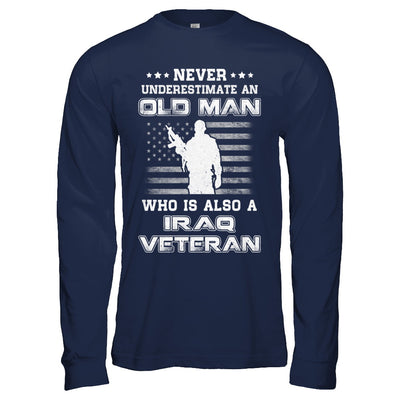 Never Underestimate An Old Man Iraq Veteran T-Shirt & Hoodie | Teecentury.com