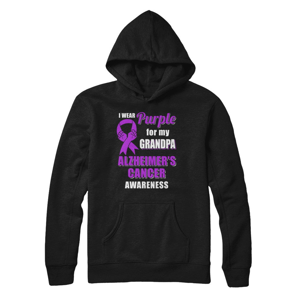 I Wear Purple For My Grandpa Alzheimer's Awareness T-Shirt & Hoodie | Teecentury.com