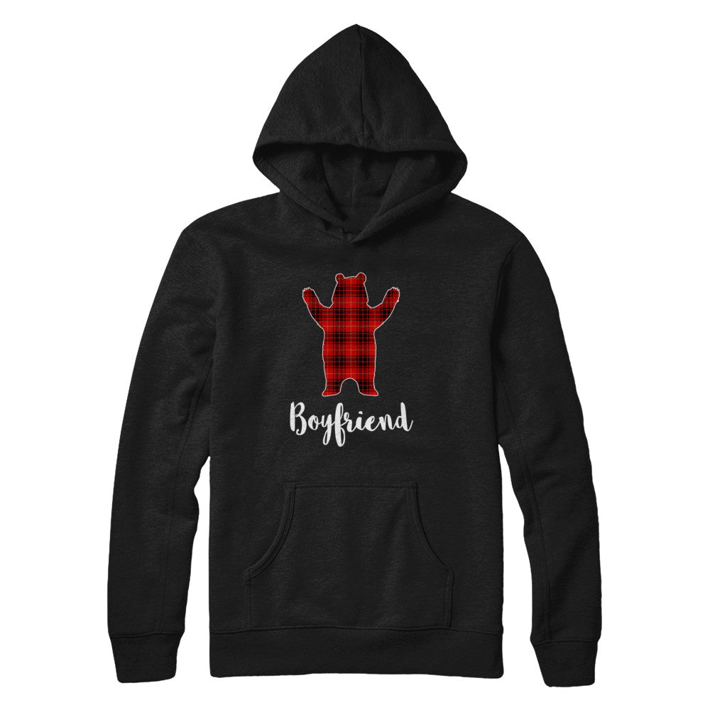 Red Boyfriend Bear Buffalo Plaid Family Christmas Pajamas T-Shirt & Sweatshirt | Teecentury.com