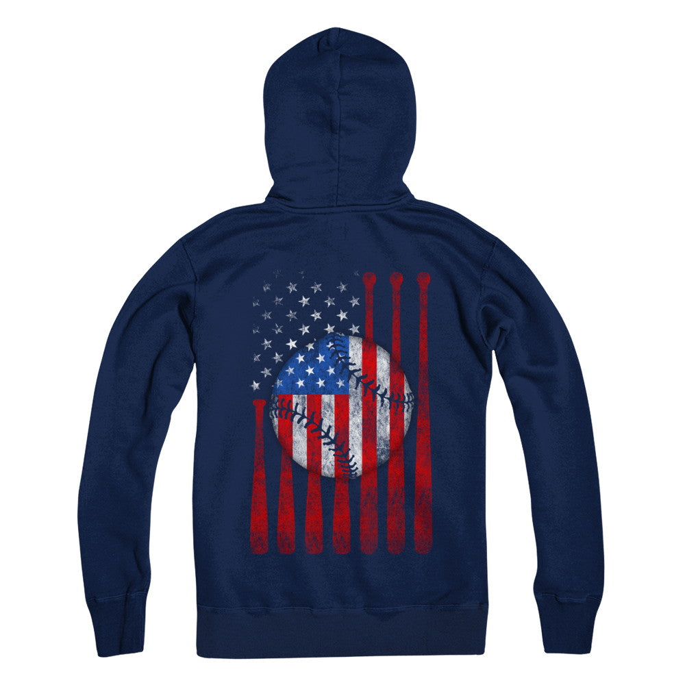 American Flag Vintage Baseball T-Shirt & Hoodie | Teecentury.com