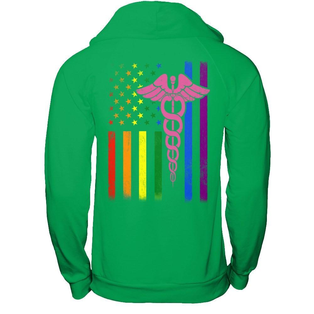 Nurse Rainbow Lgbt Flag Pride Lesbian Gay Super Stronger T-Shirt & Hoodie | Teecentury.com