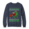 Santa Riding Dinosaur T-Rex Ugly Christmas Sweater T-Shirt & Sweatshirt | Teecentury.com