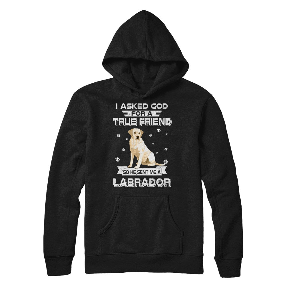 I Asked God For A True Friend So Sent Me Labrador Dog T-Shirt & Hoodie | Teecentury.com