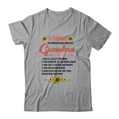 5 Things You Should Know About My Grandma T-Shirt & Hoodie | Teecentury.com