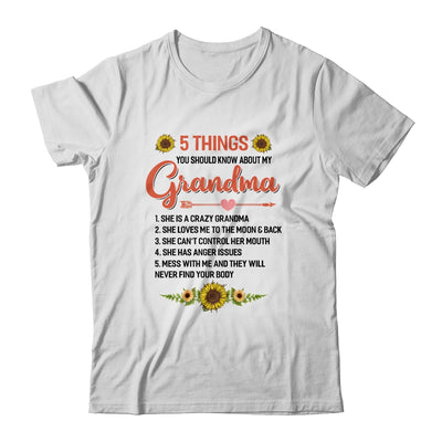 5 Things You Should Know About My Grandma T-Shirt & Hoodie | Teecentury.com
