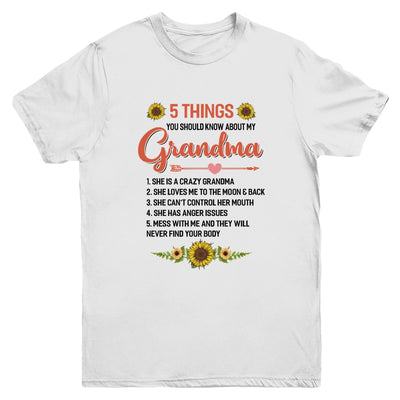 5 Things You Should Know About My Grandma Youth Youth Shirt | Teecentury.com