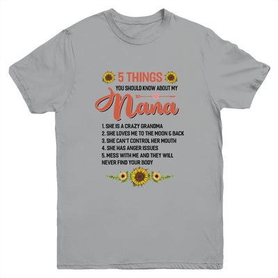 5 Things You Should Know About My Nana Youth Youth Shirt | Teecentury.com