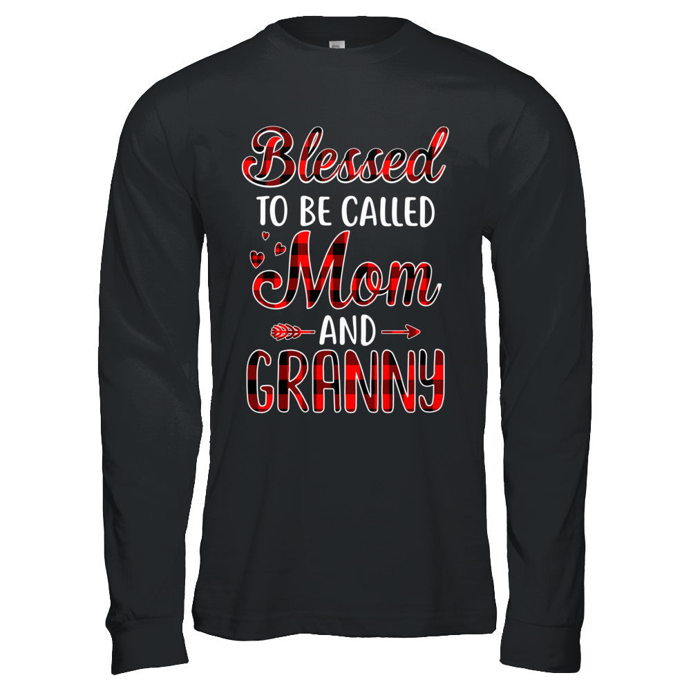Red Buffalo Plaid Blessed To Be Called Mom And Granny T-Shirt & Hoodie | Teecentury.com
