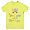 Cute Unicorns Are Born In November Birthday Gift Youth Youth Shirt | Teecentury.com