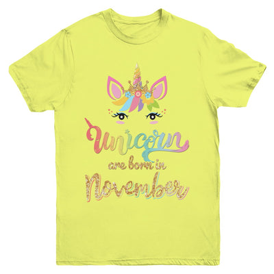 Cute Unicorns Are Born In November Birthday Gift Youth Youth Shirt | Teecentury.com