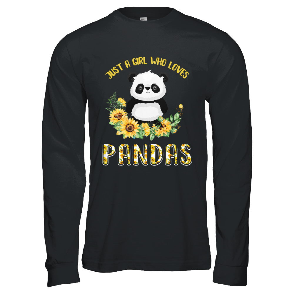 Just A Girl Who Loves Pandas And Sunflowers T-Shirt & Hoodie | Teecentury.com
