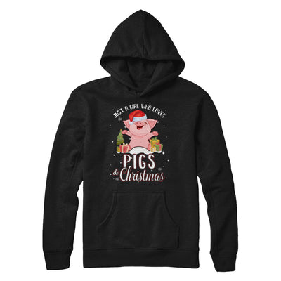 Just A Girl Who Loves Pigs And Christmas T-Shirt & Sweatshirt | Teecentury.com