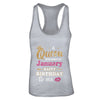 A Queen Was Born In January Happy Birthday Gift T-Shirt & Tank Top | Teecentury.com