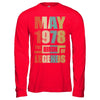 Vintage Retro May 1978 Birth Of Legends 44th Birthday T-Shirt & Hoodie | Teecentury.com