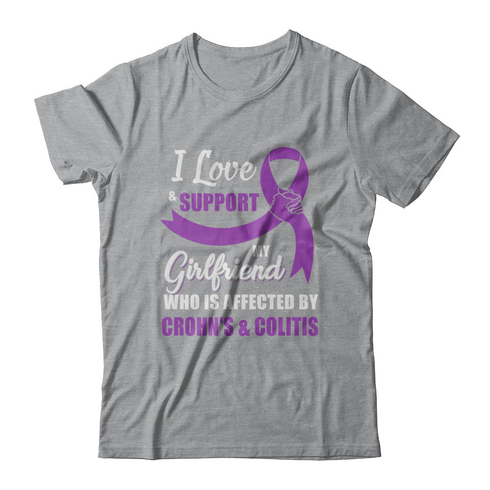 Crohn's & Colitis Awareness Support Purple Girlfriend Boyfriend T-Shirt & Hoodie | Teecentury.com